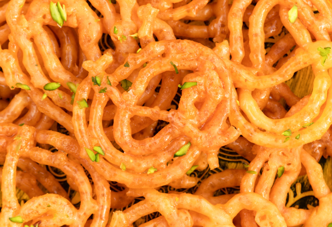 Zulbiya is a fried dessert Zulbiya is a fried dessert