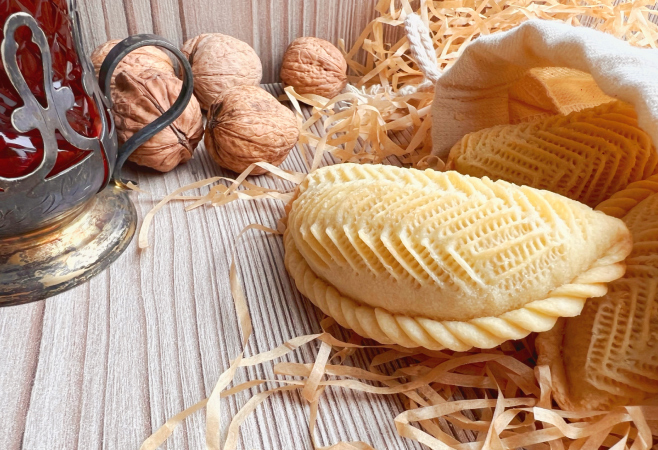 Shekerbura is an Azerbaijani pastry Shekerbura is an Azerbaijani pastry