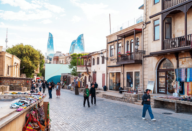 Baku Old City streets included in popular Azerbaijan tour itineraries Baku Old City streets included in popular Azerbaijan tour itineraries