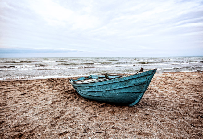 Black-sand beach at Lankaran Azerbaijan