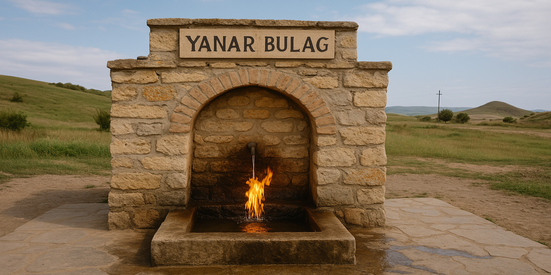 Yanar Spring Yanar Bulag: Azerbaijan's mysterious burning spring